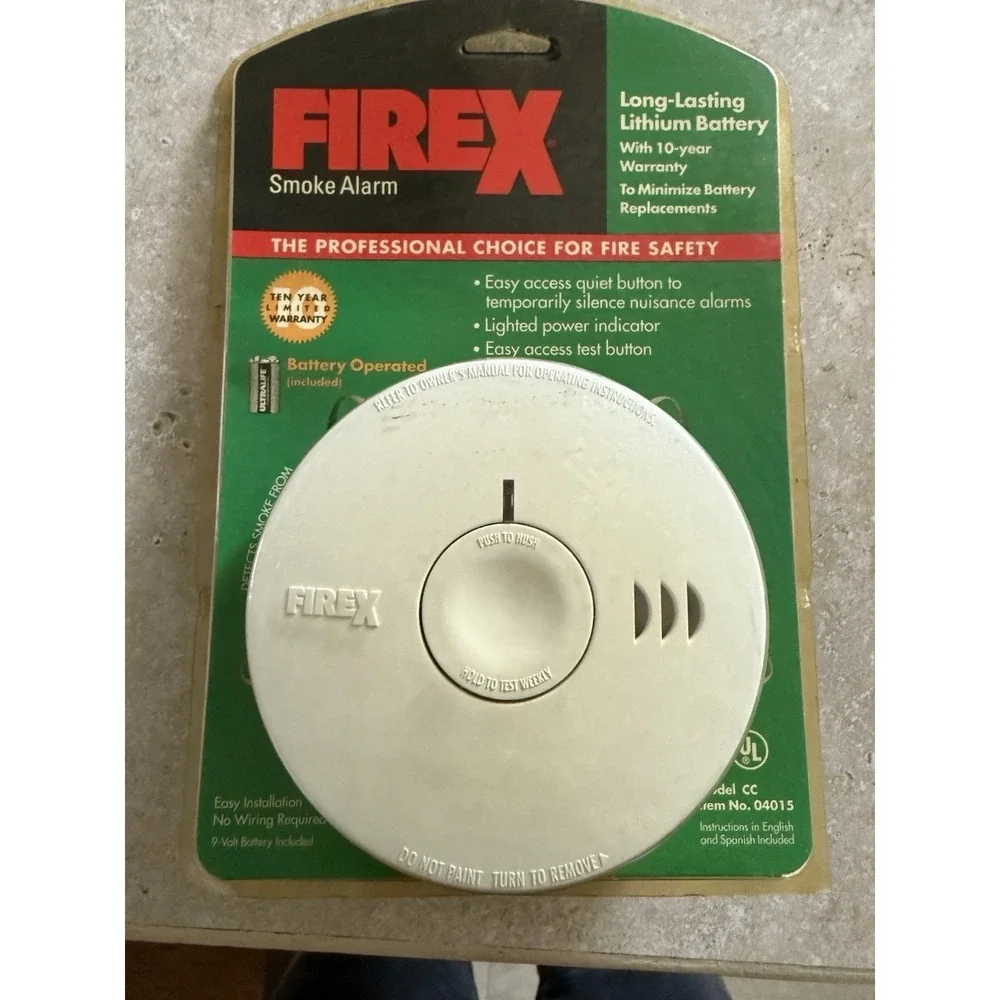 FIREX‎ Smoke Alarm model CC #4015 NEW and Sealed.. Battery Powered